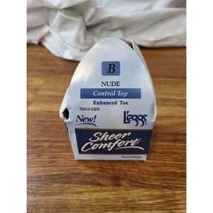 Leggs Sheer Comfort Control Top Enhanced Toe Nude sz B Pantyhose NIB